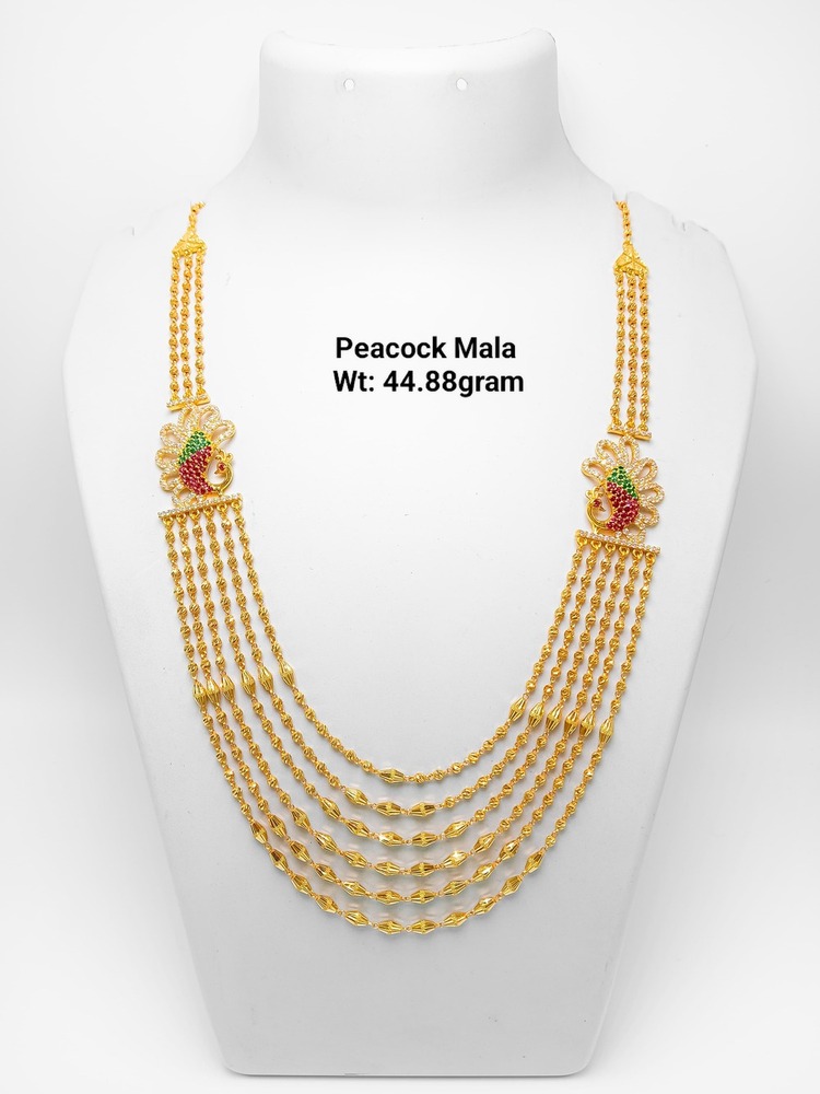 91.6 New Design Gold Peacock Mala