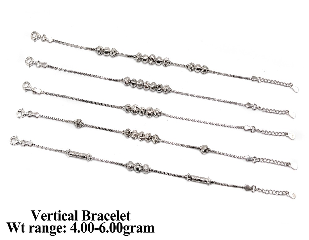 92.5% New Design Silver Vertical Bracelet