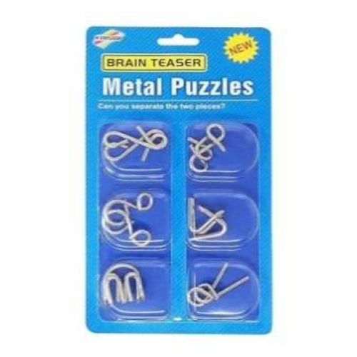 6 In 1 Steel Metal Shapes Puzzle Games - Age Group: 5-7 Yrs
