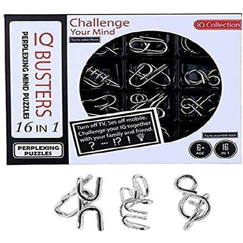 16 In 1 Steel Metal Shapes Puzzle Games - Age Group: 5-7 Yrs