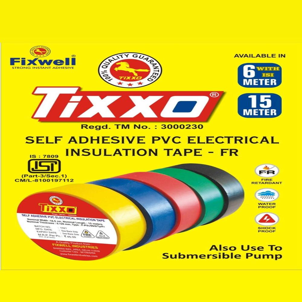 TIXXO 6 Mtr Self Adhesive PVC Tape