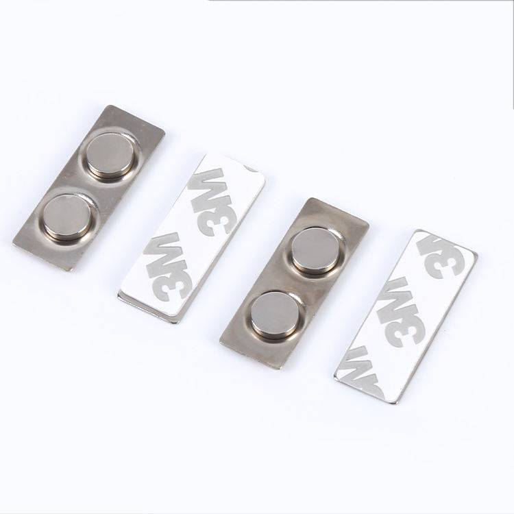 2 Magnet Steel Badges (30x13mm )- Magneticks