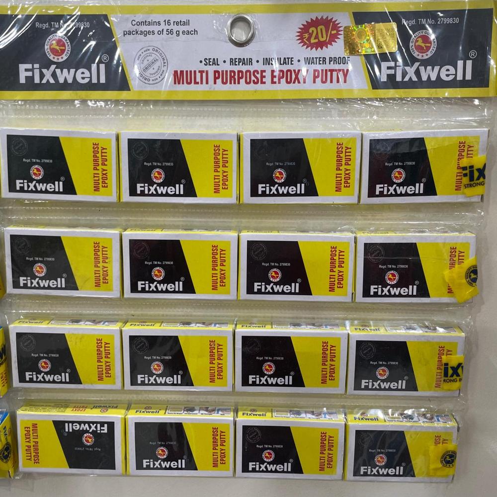 Epoxy Putty Waterproof Mutli Purpose Fixwell 56 Gm - Color: Multiple