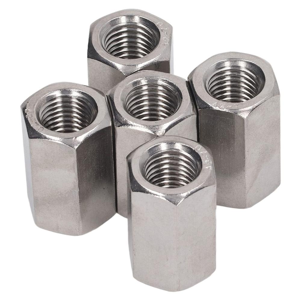 Hex Coupling Nut - Color: White Zin Plated