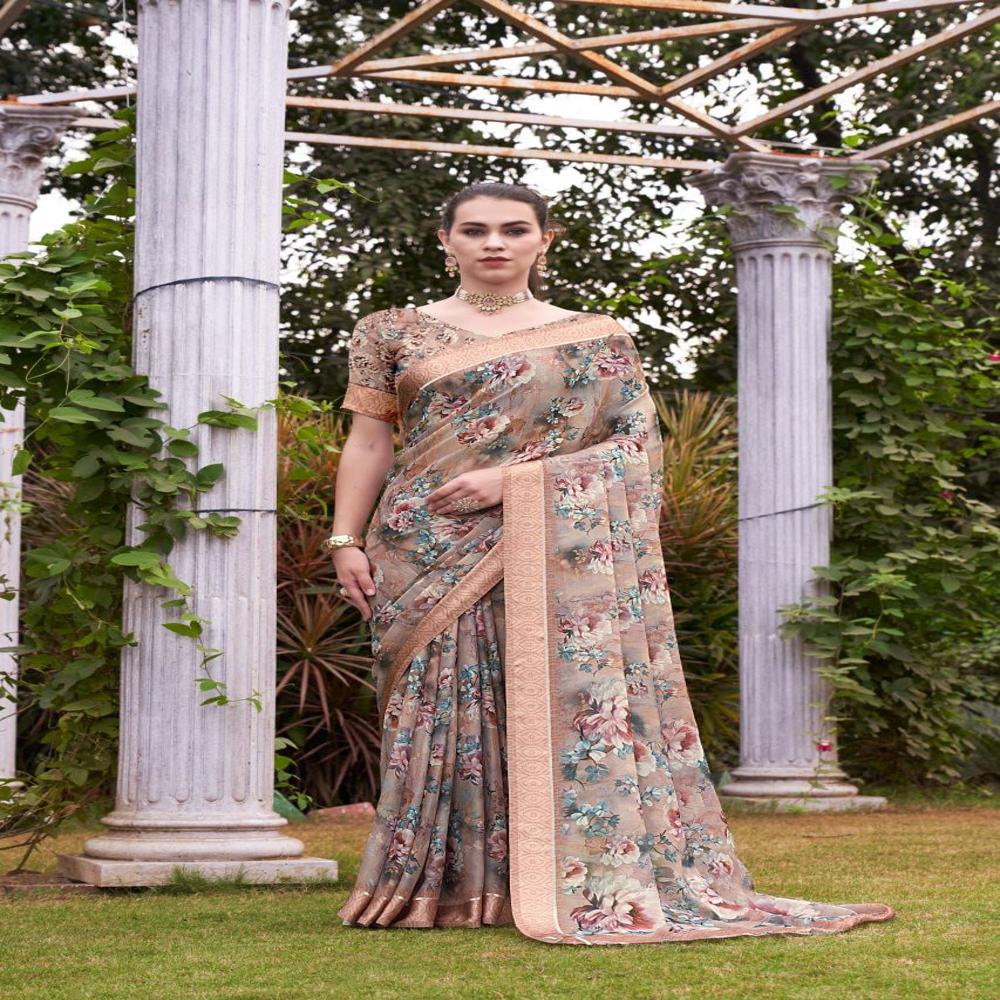 pure viscose satin border saree