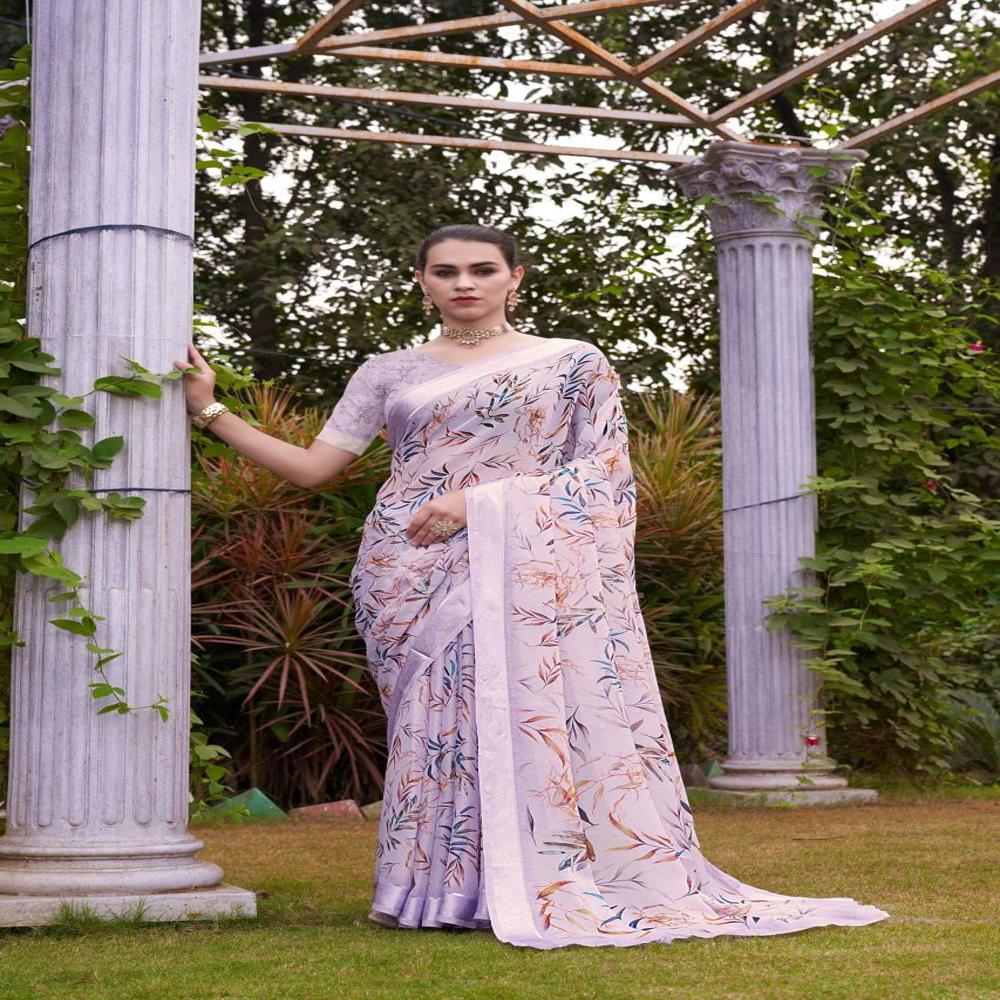 pure viscose satin border saree