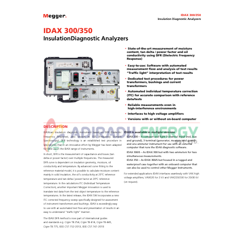 Insulation diagnostic analysers-DFRA-Dielectric response analyser