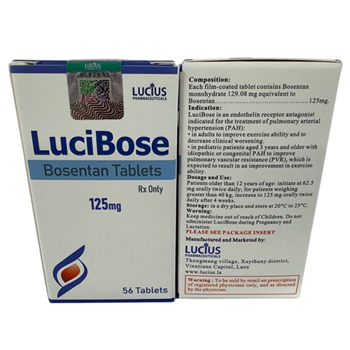 125 Mg Bosentan Tablets - Recommended For: Adult