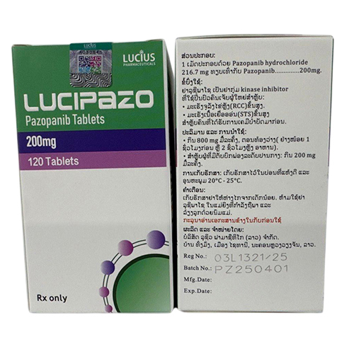 200 Mg Pazopanib Tablets - Recommended For: Adult