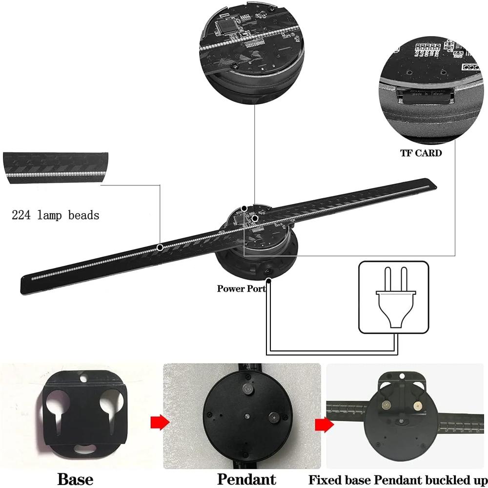 42cm 3d Hologram Fan