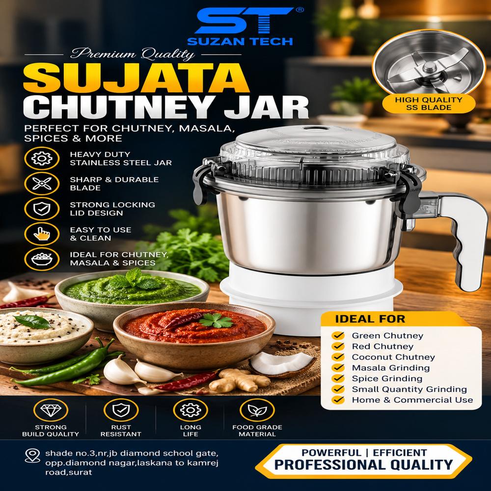 Sujata Chutney Jar - Capacity: 0.5 Ltr