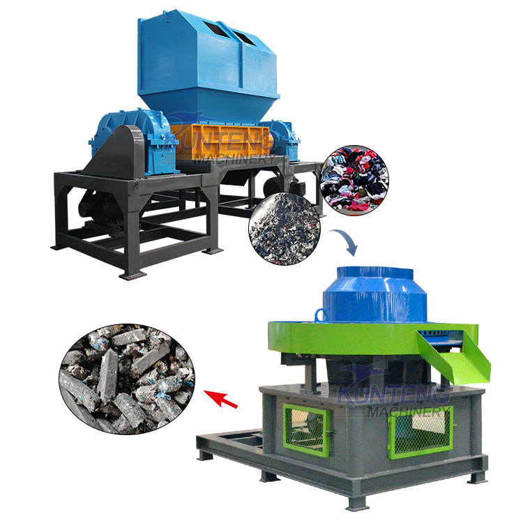 Waste Cloth Strip Plastic Rubber Pressing Machine Rdf Solid Waste Fuel Forming Machine Waste Derived Rdf Project Production Line - Application: Industrial