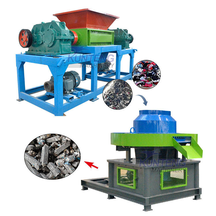 Household Garbage Pellet Machine Solid Waste Derived Rdf Briquetting Equipment Fuel Rod Making Machine - Application: Industrial