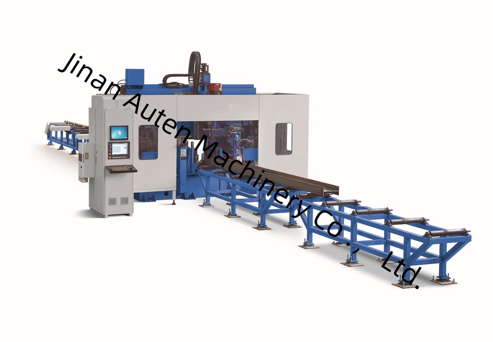 4.5 KW Servo Motor Power Of X Axis CNC H Beam Drilling And Sawing Machine