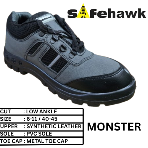 Safehawk Monster Safety Shoes - Color: Black