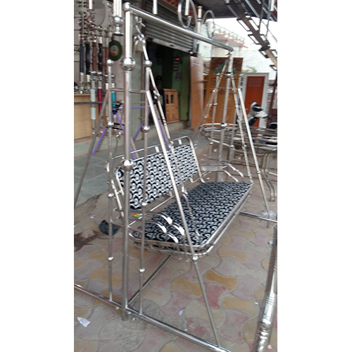 Steel Garden Swing - Color: Silver