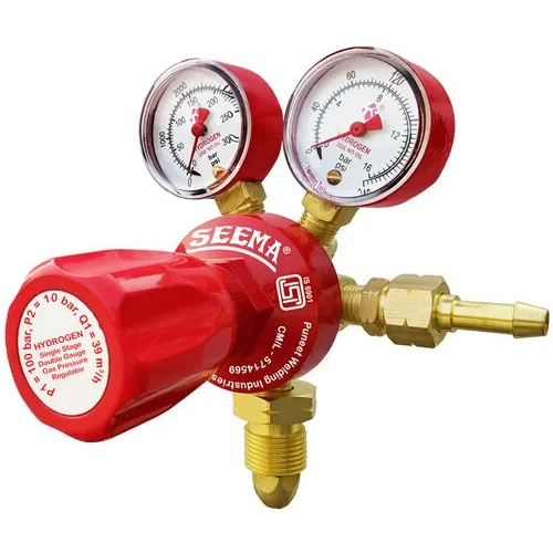 Hydrogen Gas Pressure Regulator - Color: Red