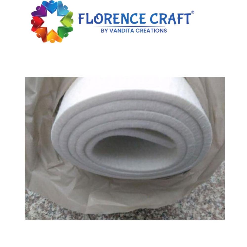 Non Woven Acoustic Polyester Wadding - Color: White