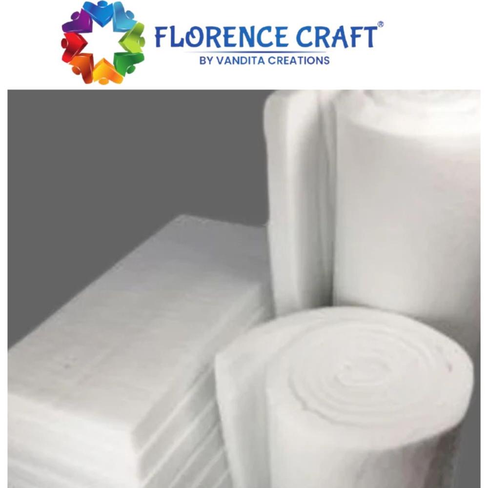 Non Woven Acoustic Polyester Wadding - Color: White