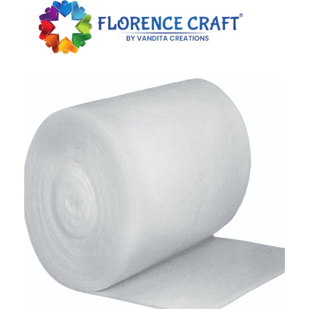 Non Woven Acoustic Polyester Wadding - Color: White