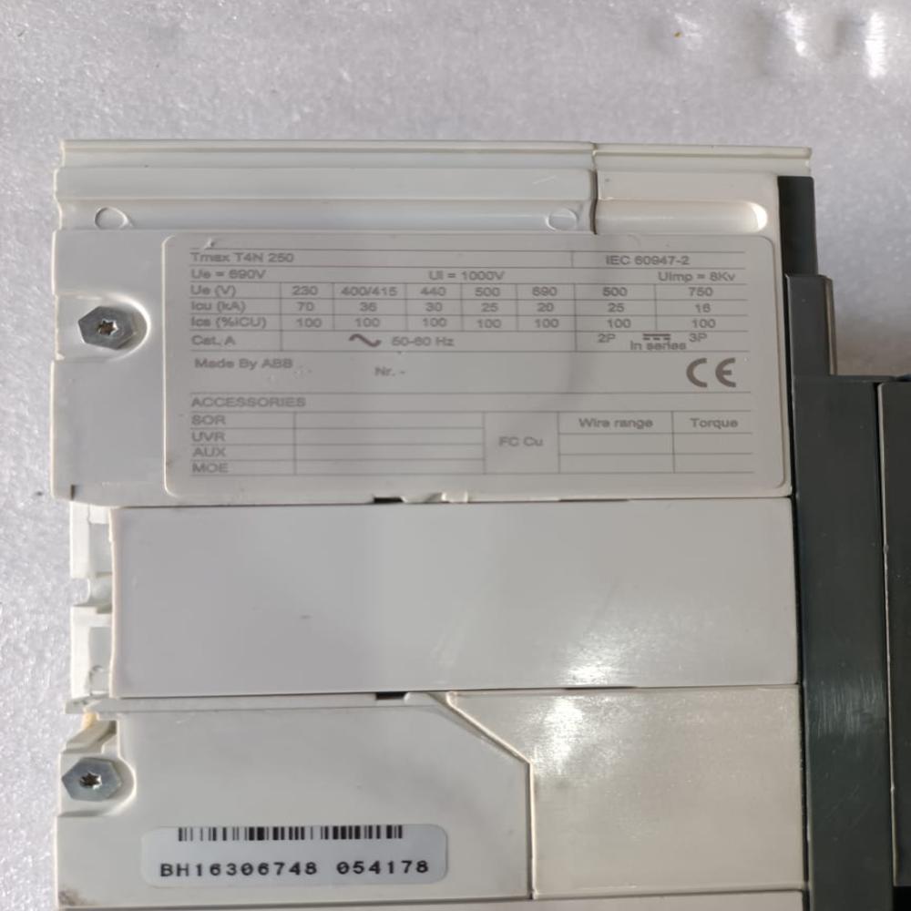 Abb T4n250 200a Mccb Molded Case Circuit Breaker 200a 3pole