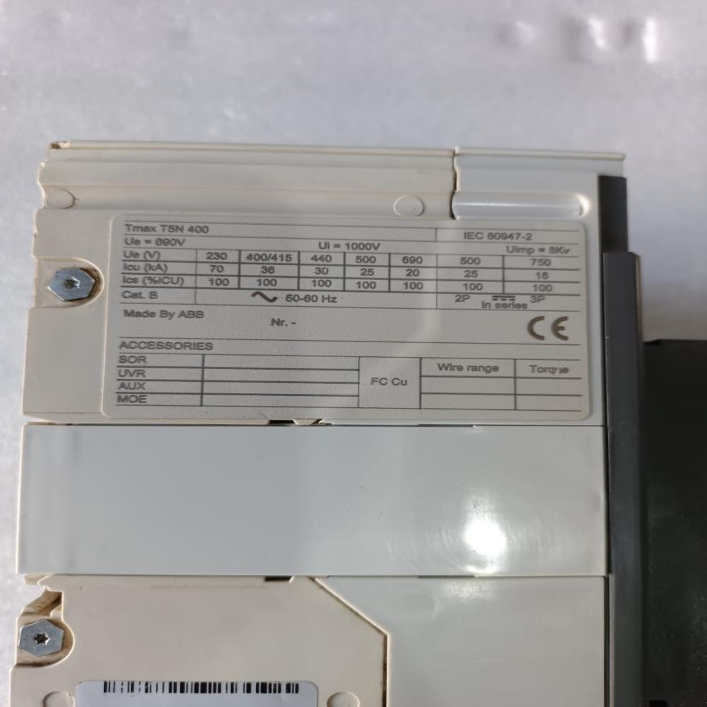 Abb T5n400 400a Mccb Molded Case Circuit Breaker 400a 3pole - Frequency: 50/60 Hertz (Hz)