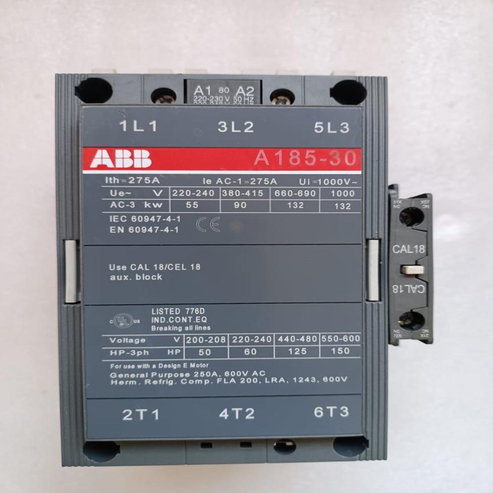Abb A185-30 Contactor Abb 185amp Power Contactor Coil Voltage 220vac