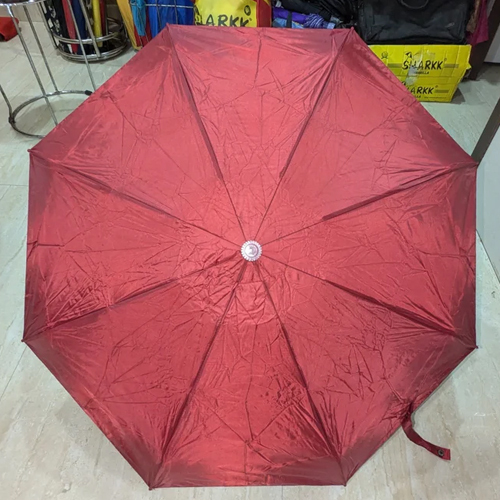 2 Fold Maroon Plain Umbrella