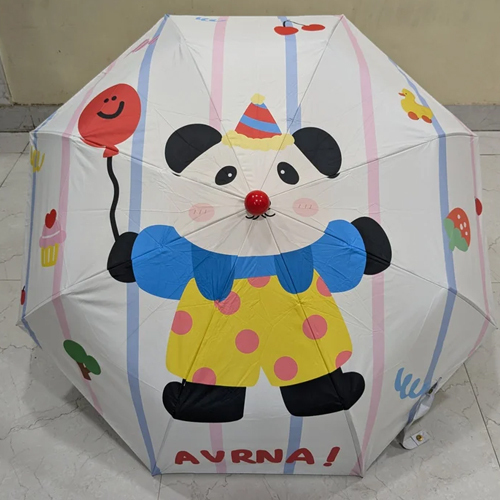 3 Fold Cartoon Printed Kids Umbrella