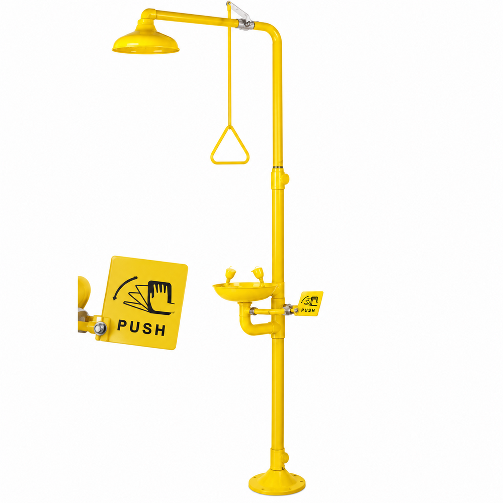 85.5 Lpm Gi Emergency Safety Shower - Color: Yellow