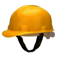 Yellow Pvc Industrial Safety Helmet - Size: Medium