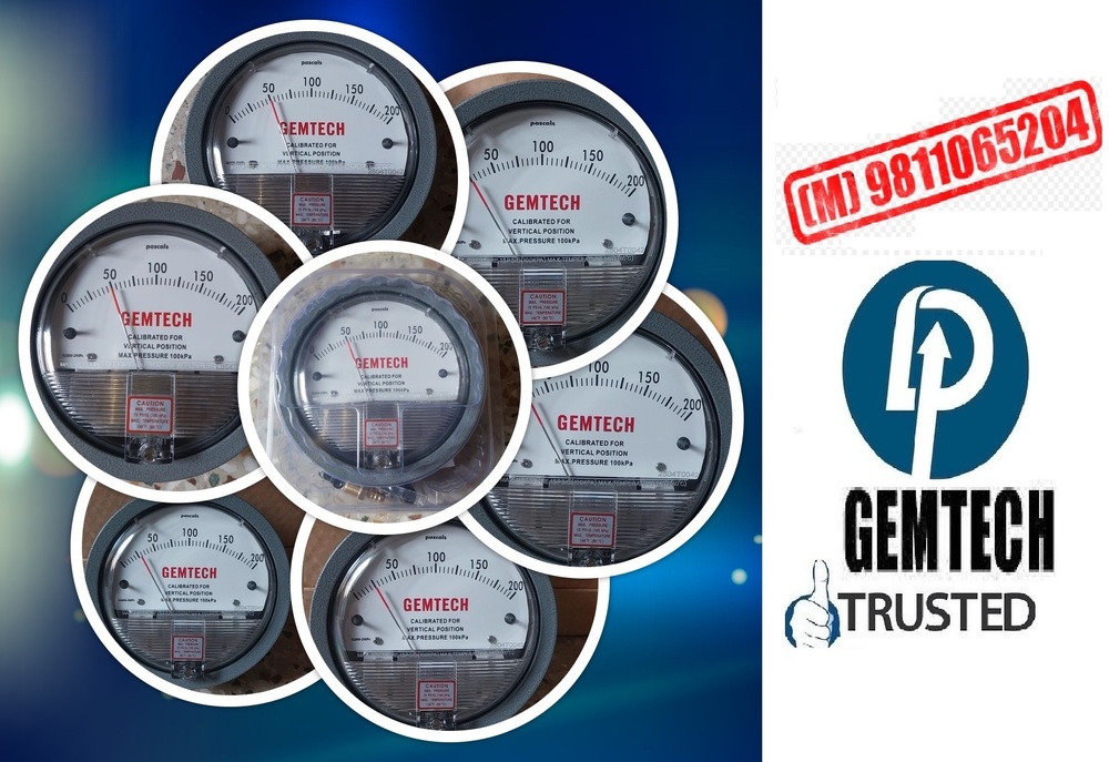 GEMTECH Differential Pressure Gauge Distributor For Raipur Chhattisgarh