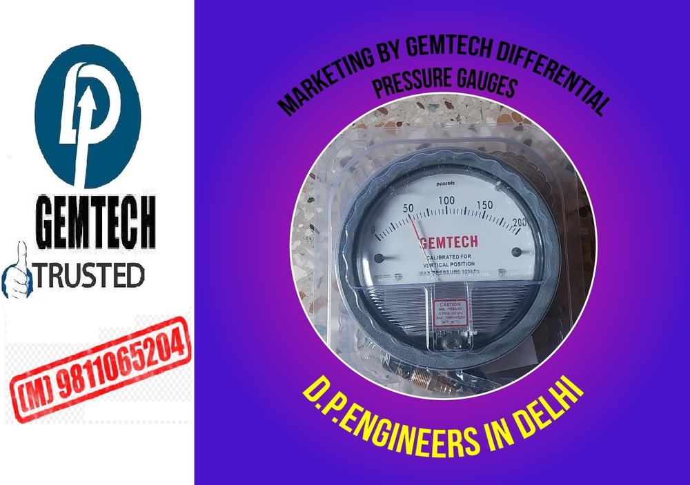 GEMTECH Differential Pressure Gauge Distributor For Raipur Chhattisgarh