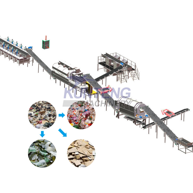 Automatic Waste Sorting Machine City Garbage Sorting Disposal Processing Line - Usage: Industrial