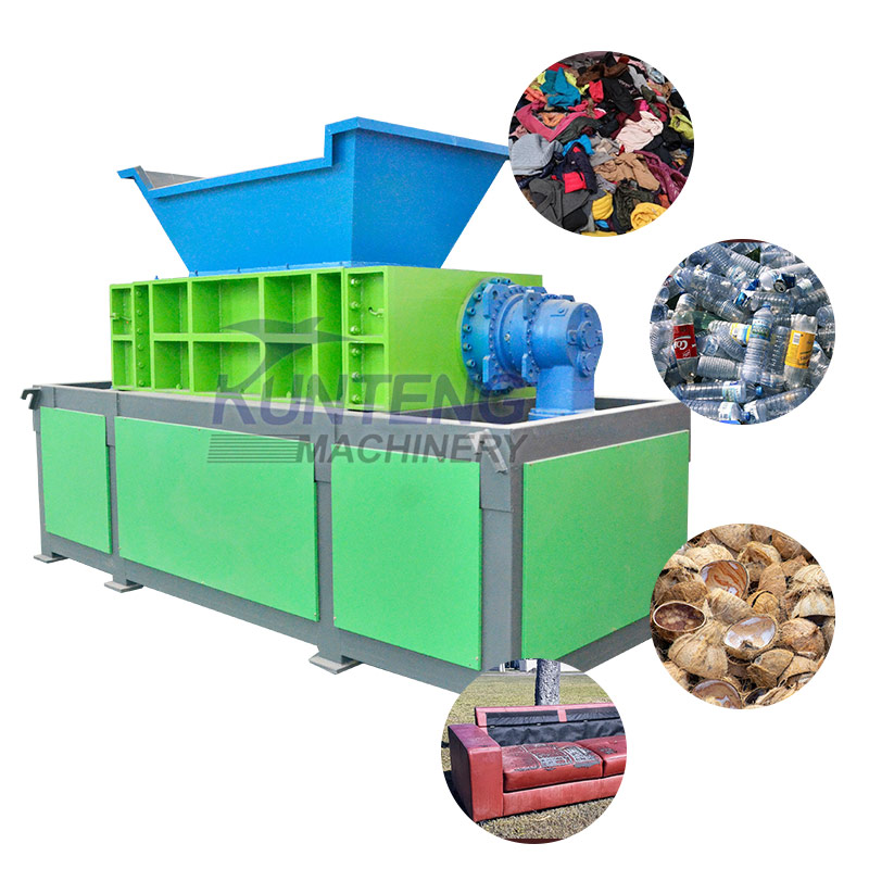 Double Shaft Waste Shredder Machine Wood Metal Shredder Equipment