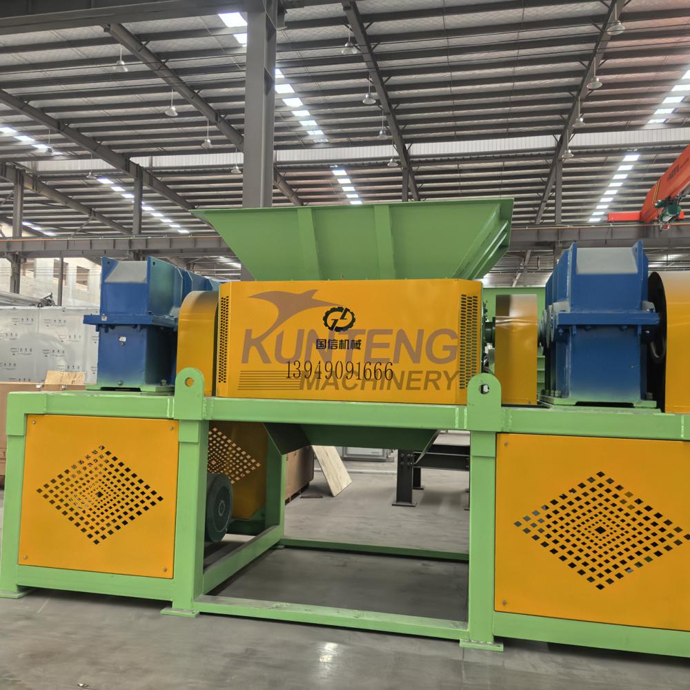 Double Shaft Waste Shredder Machine Wood Metal Shredder Equipment