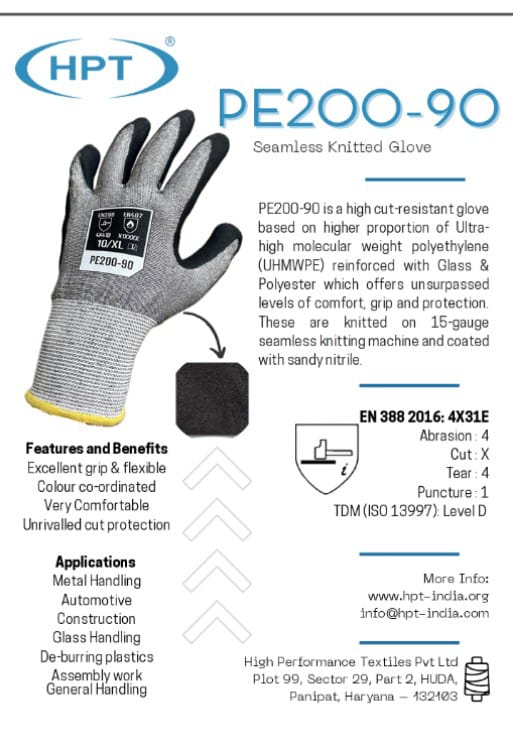 Nitrile Foam Coating with Cut Resistance