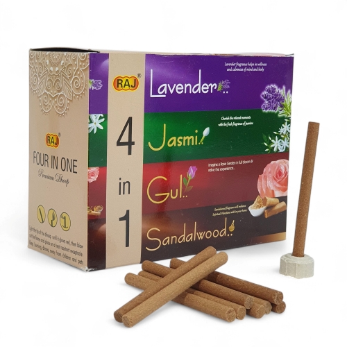 Four in one Dhoop,Rose, Jasmine, Sandalwood & Lavender