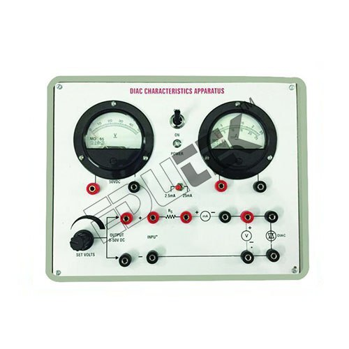 DIAC CHARACTERISTICS APPARATUS WITH BAKELITE PANEL & ROUND METERS