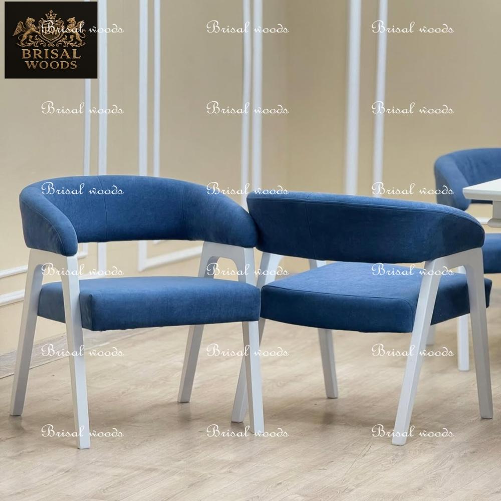 Teak wood dining table in white duco finish