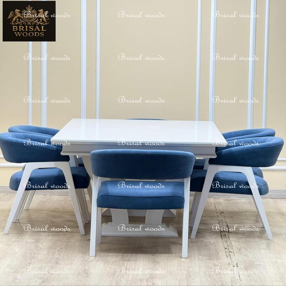 Teak Wood Dining Table In White Duco Finish - Application: Wooden Premium Quality