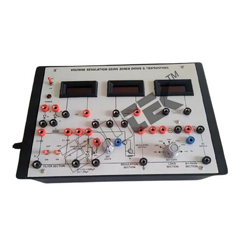 VOLTAGE REGULATION USING ZENER DIODE & TRANSISTORS WITH ALUMINUM PANEL & DIGITAL PANEL