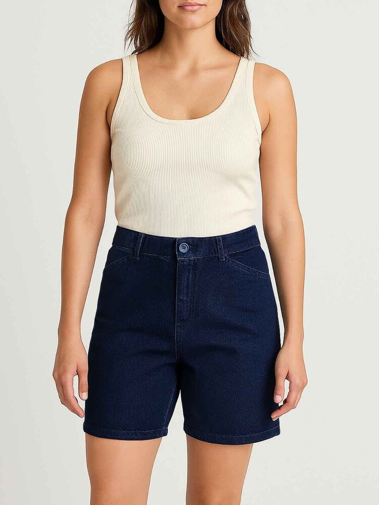 Ladies Denim Woven Bermuda Shorts