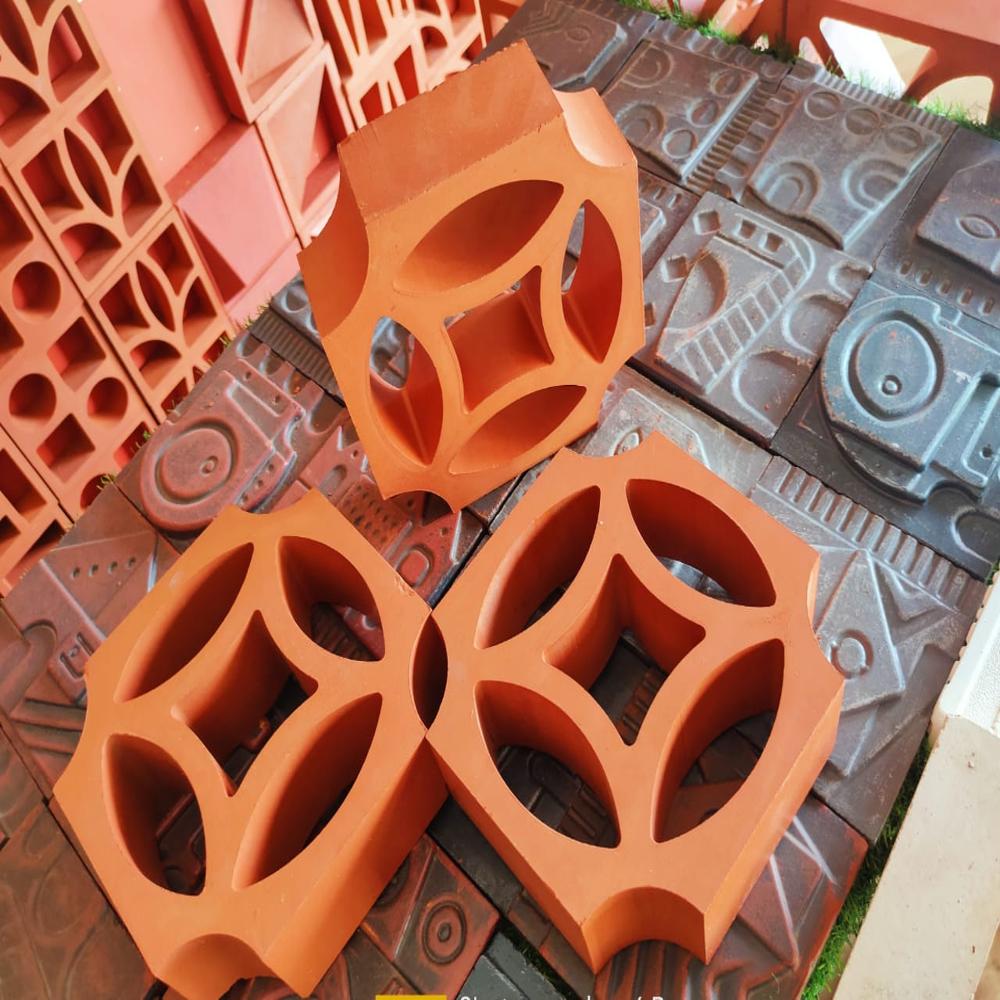 Clay Jali Star - Color: Red