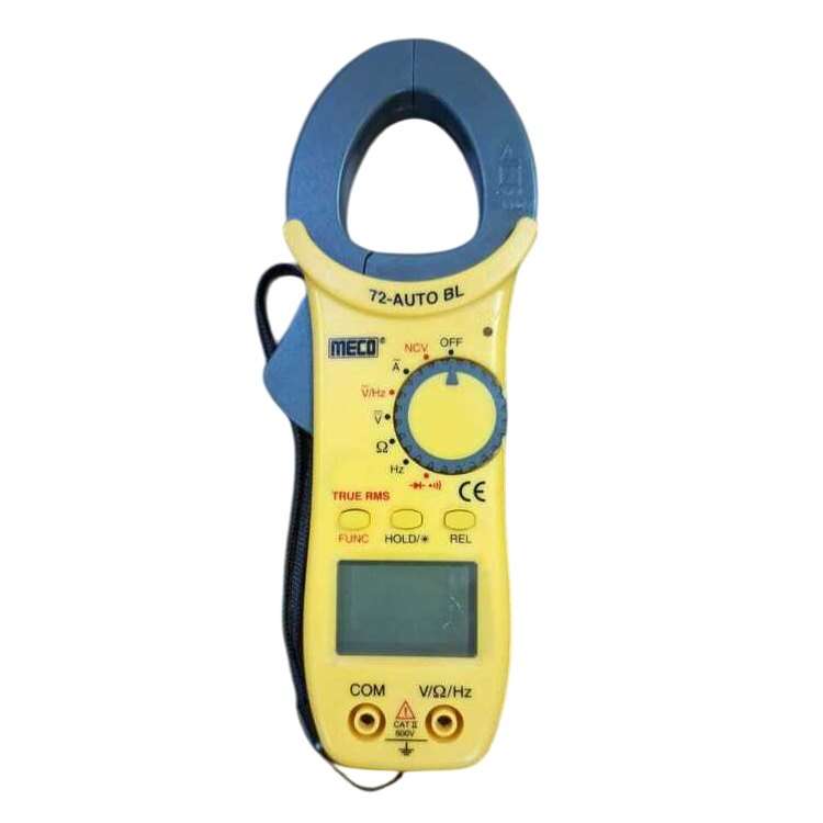 Meco Model - 72T - Auto Bl Trms Digital Clamp Meter - Color: Blue & Yellow