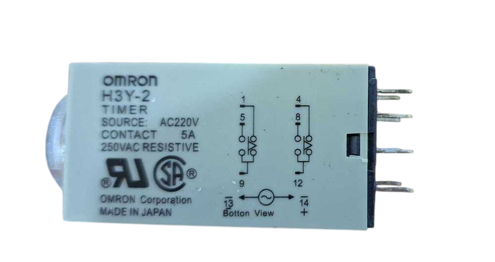 Cat No. H3Y - 2, 220V Ac - Time - 30S Omron Make Timer - Color: White