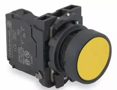 XB5N XB7N Plastic Flush Yellow 22mm Harmony Spring Return Push Button