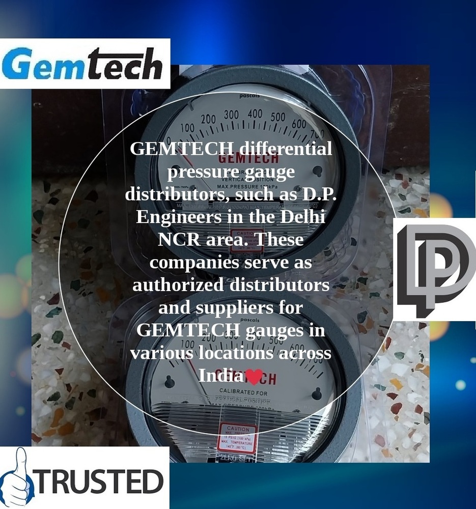 GEMTECH-Differential Pressure Gauge Distributor For Dadri Uttar Pradesh