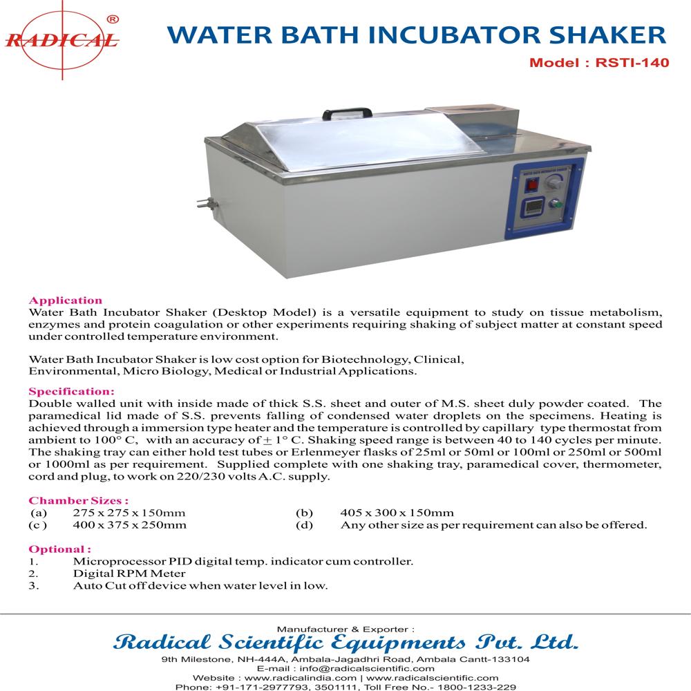 Incubator Shaker Water Bath RSTI-140
