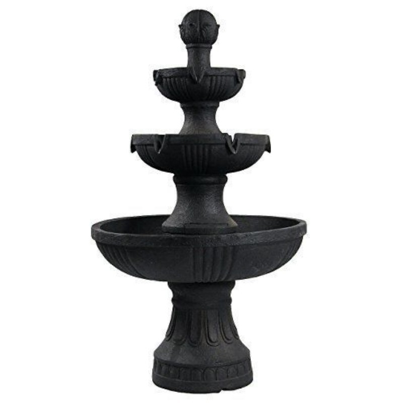 Black Three Tier Marble Fountain - Feature: Durable